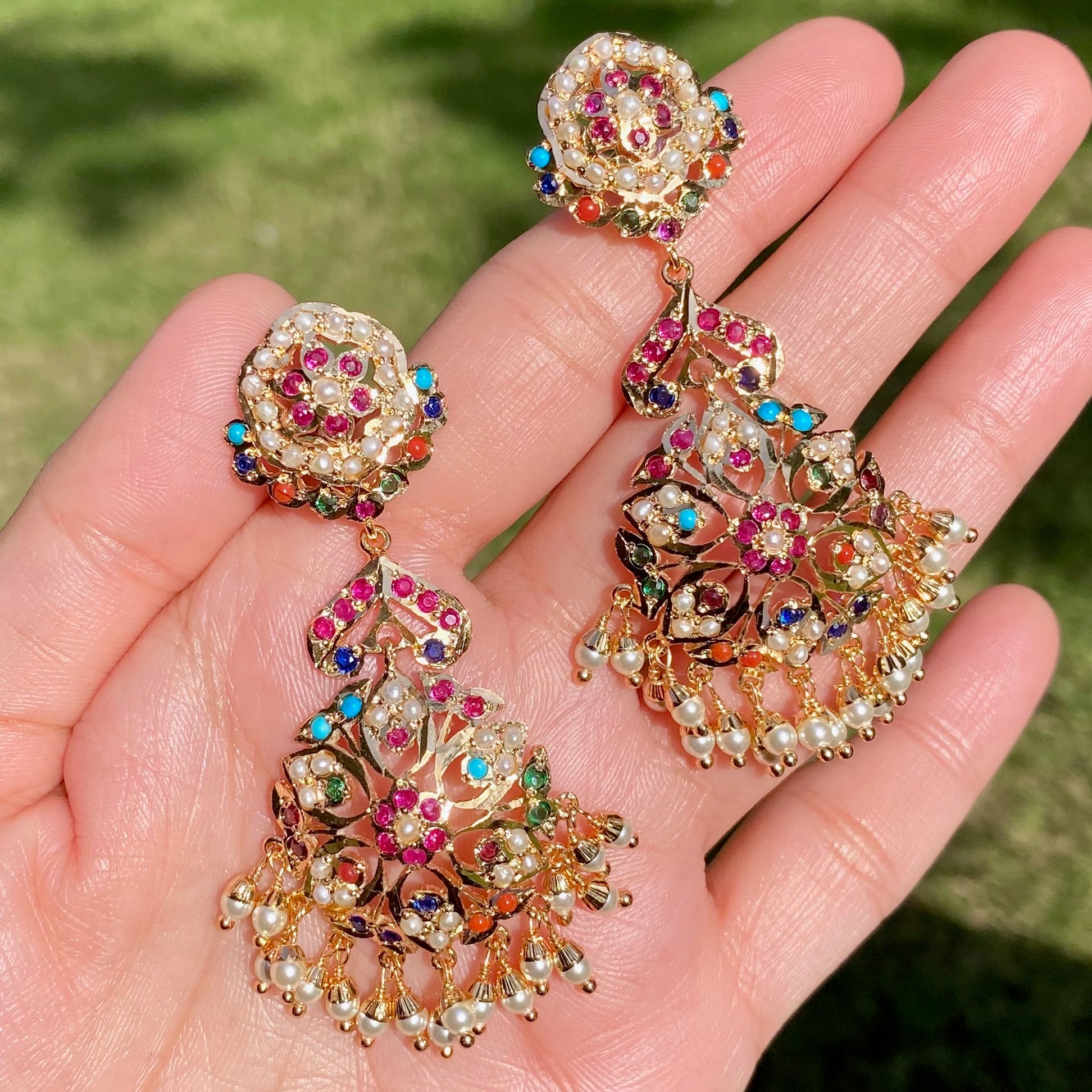 Gold Plated Danglers For Women BER 048