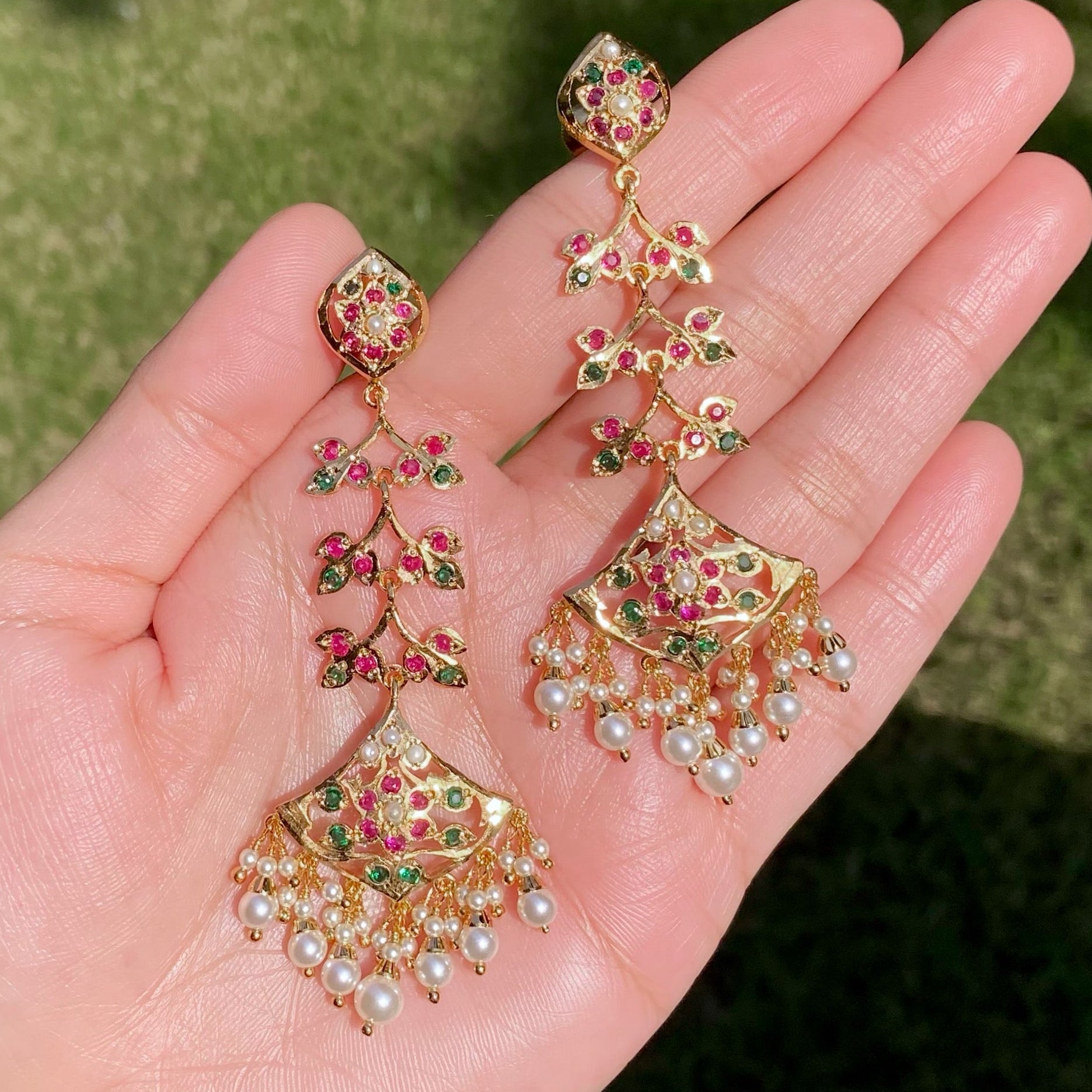 Gold Plated Earrings For Women BER 053