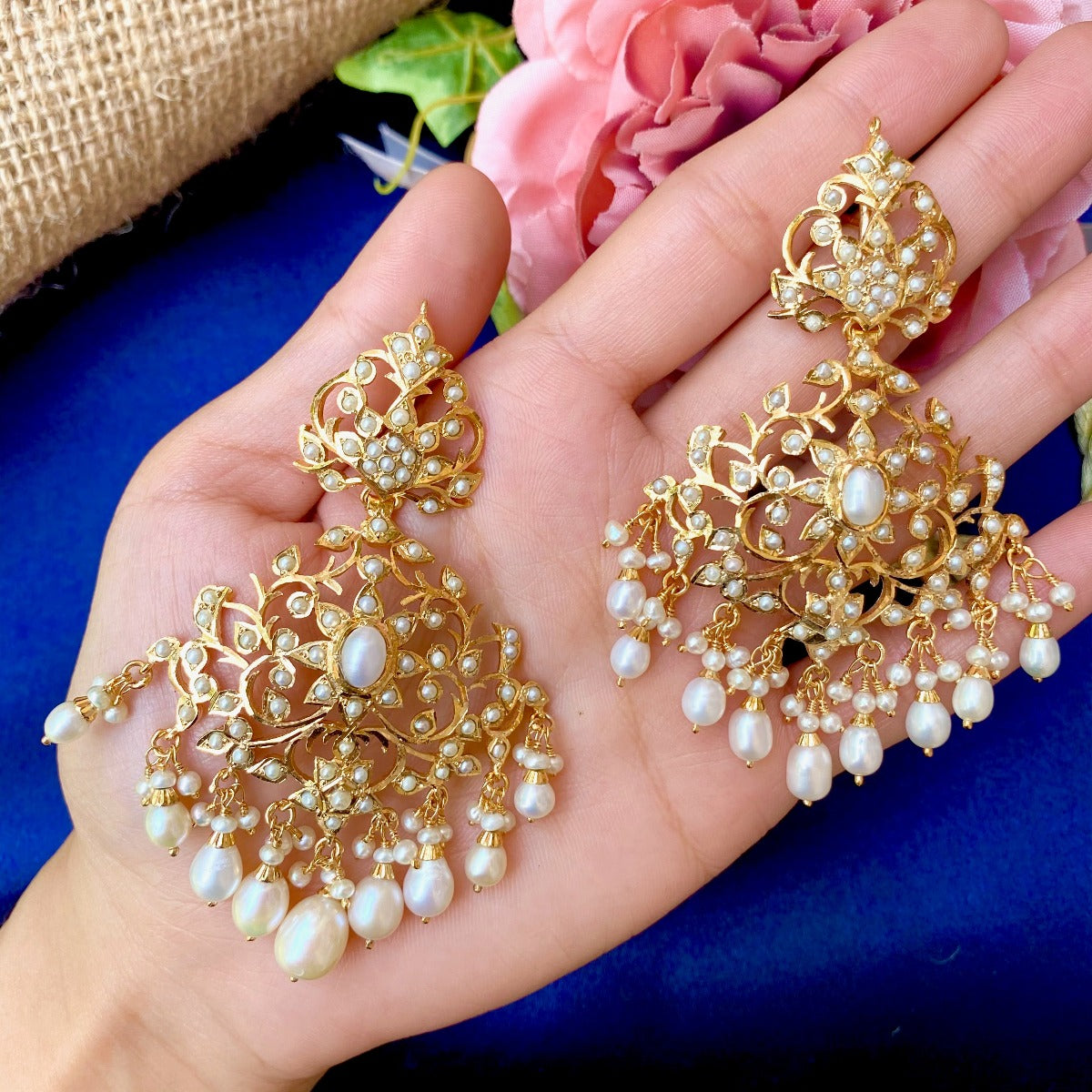 pearl earrings edwardian style
