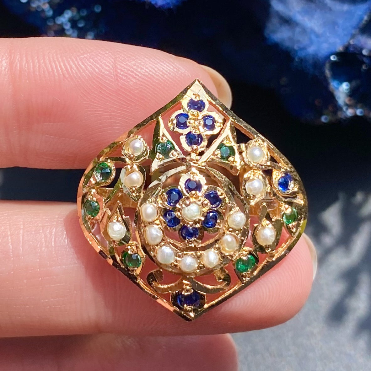 ladies jadau cocktail ring