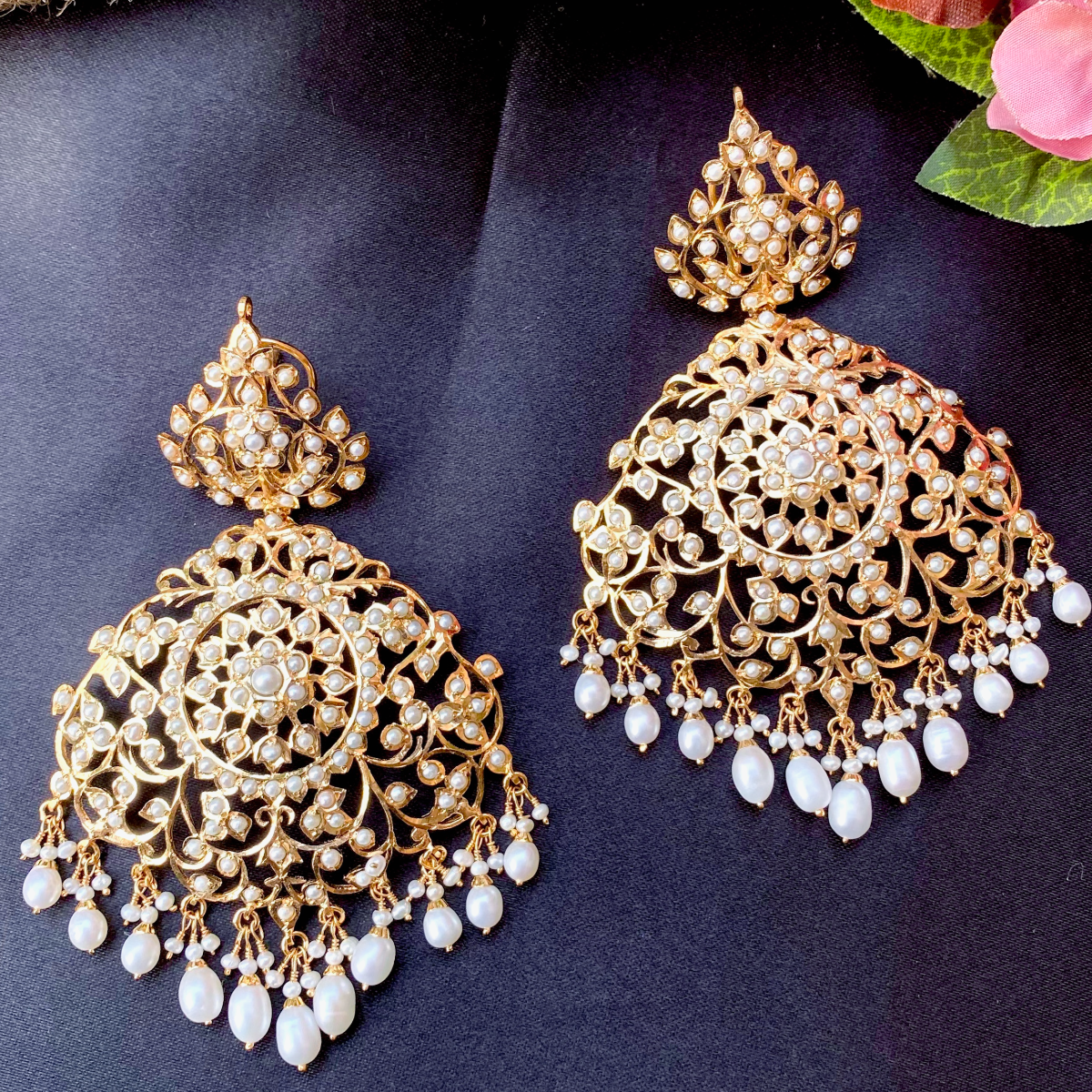 large and heavy earrings 