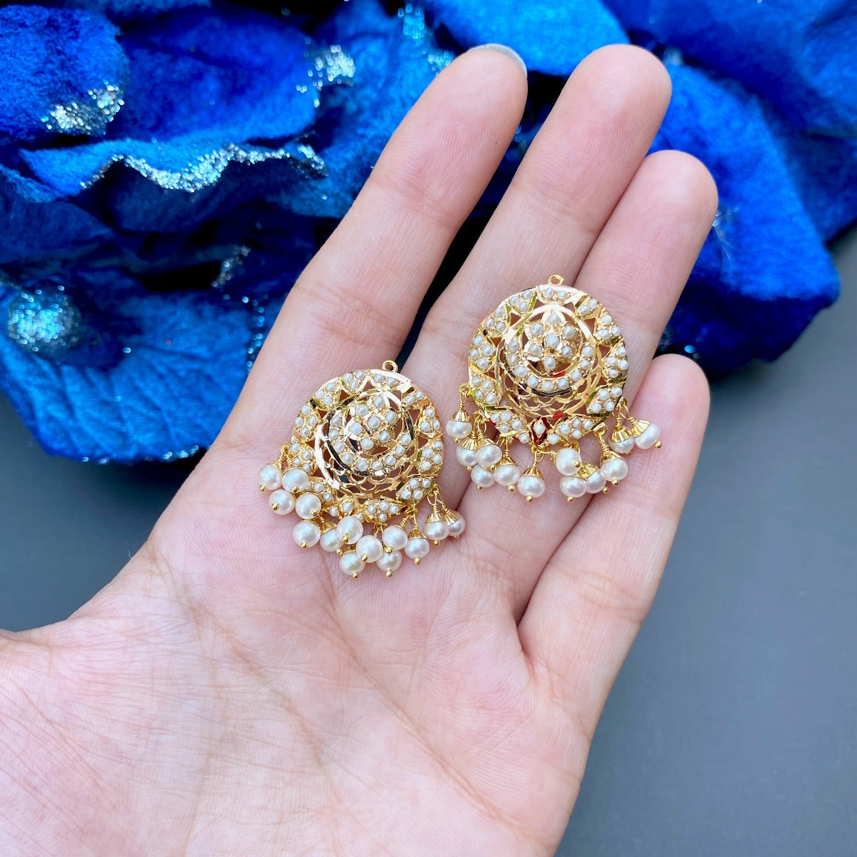 pearl earrings in gold under 50000