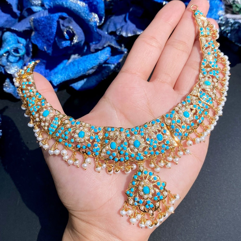 rajasthani necklace in firoza