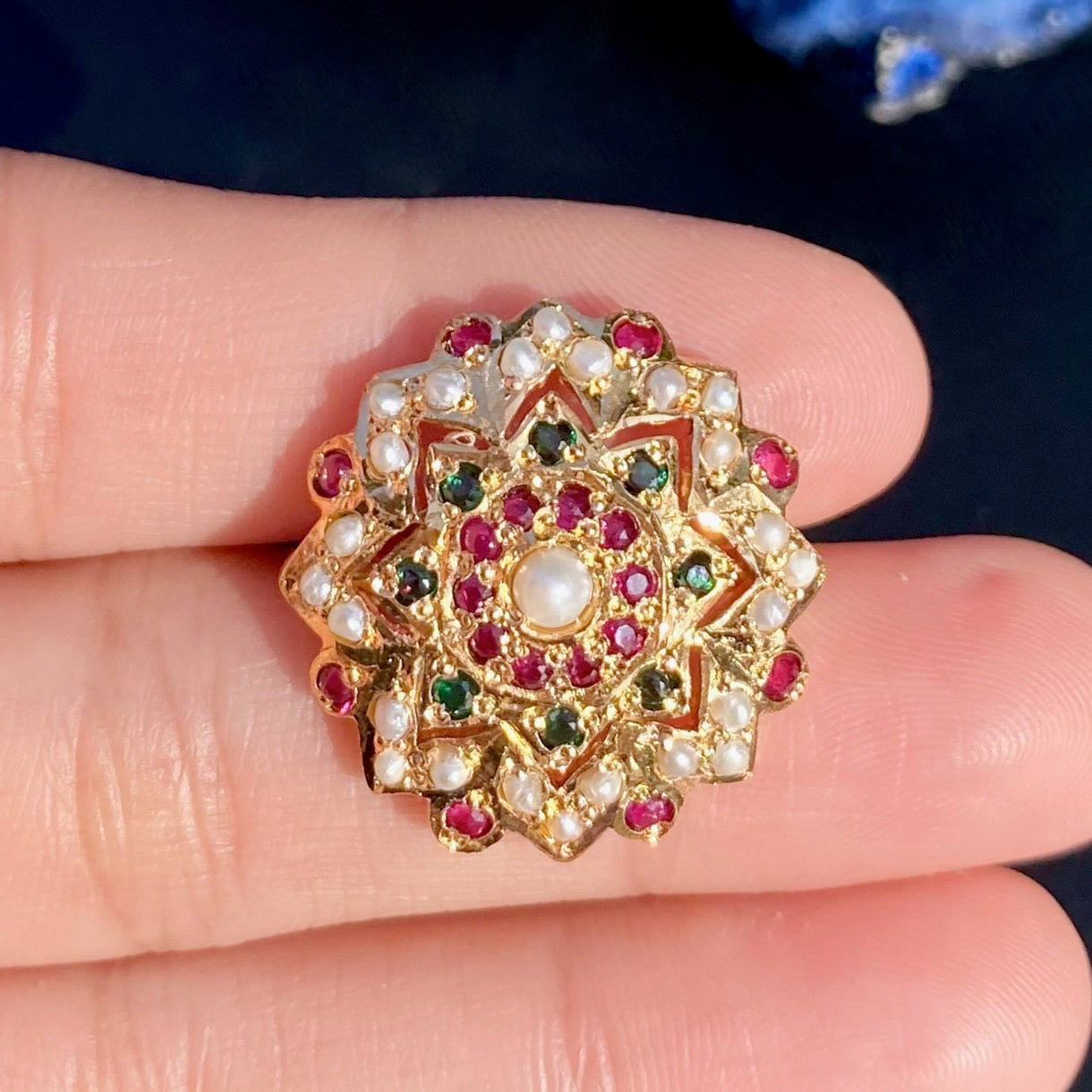 Multicolored Jadau Ring for Women BLR 021