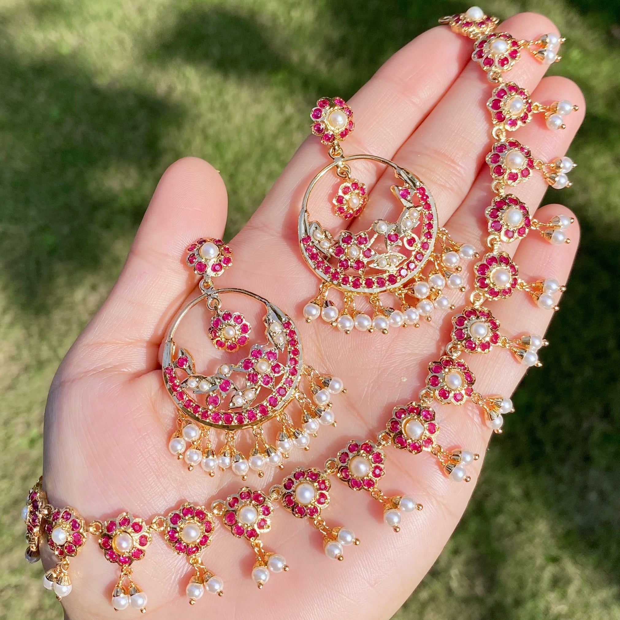 Immitation Jadau Necklace Set BNS 001