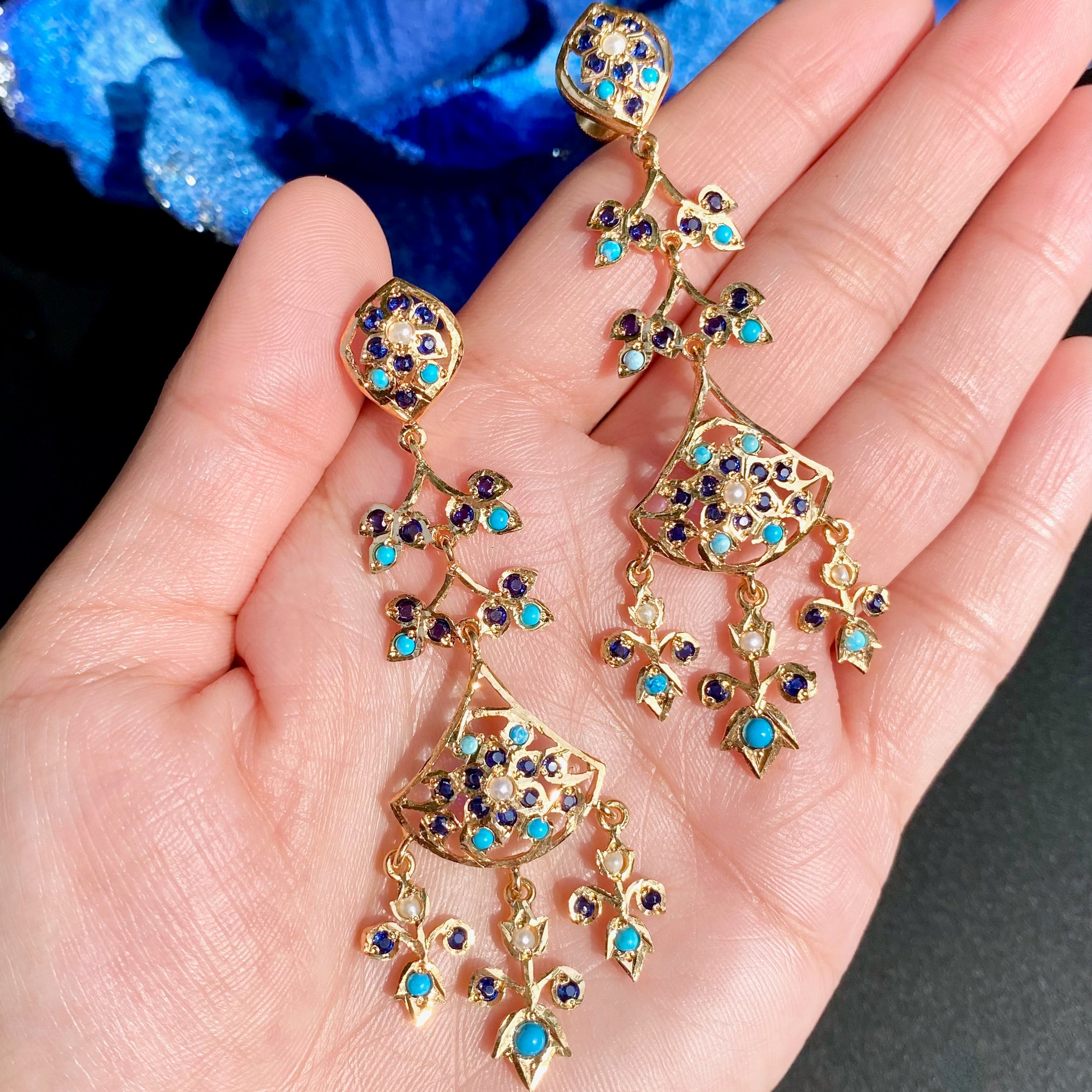 Gold Plated Jadau Earrings | Quality Artificial Jewelry BER 074