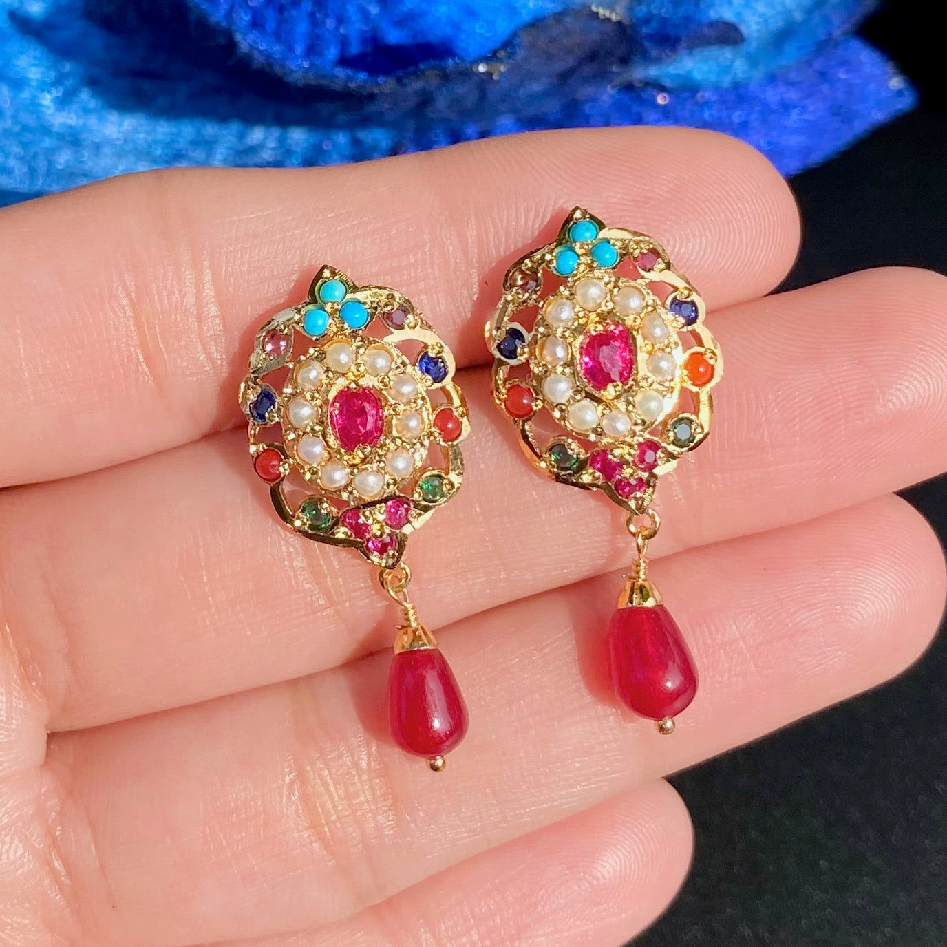 Gold Plated Jadau Locket Set | Premium Artificial Jewelry  BPS 007