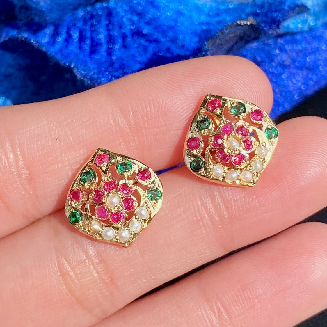 Immitation Hyderabadi Style Jadau Tops | Gold Plated on Brass BER 094