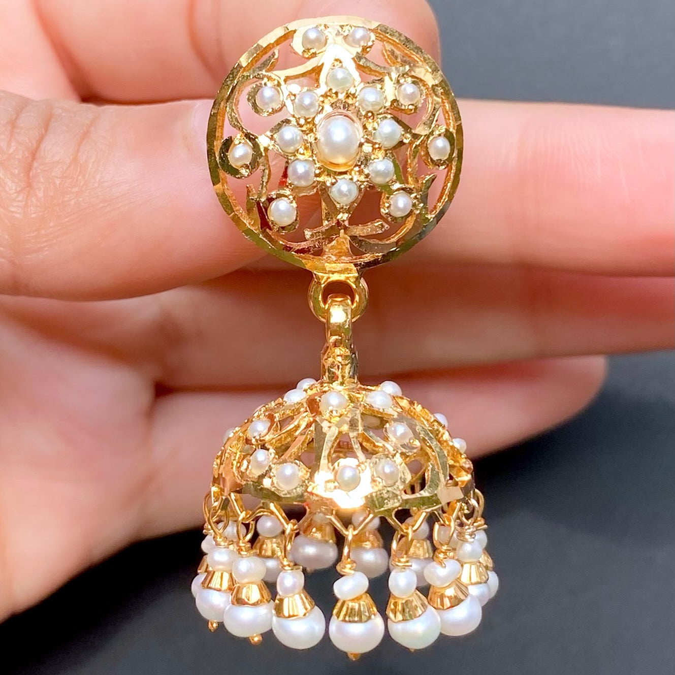 gold plated jhumka under 10000