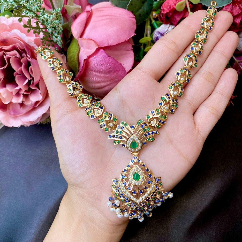 stone studded necklace set