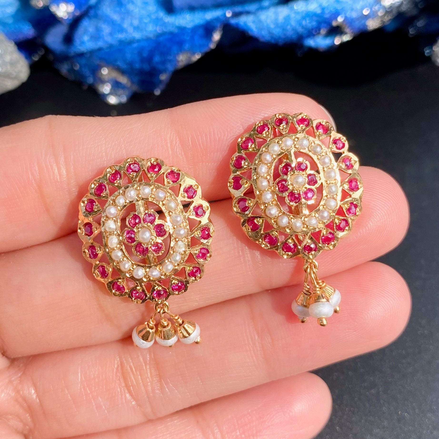 Exquisite Jadau Tops | Gold Plated on Mixed Metal Base BER 110