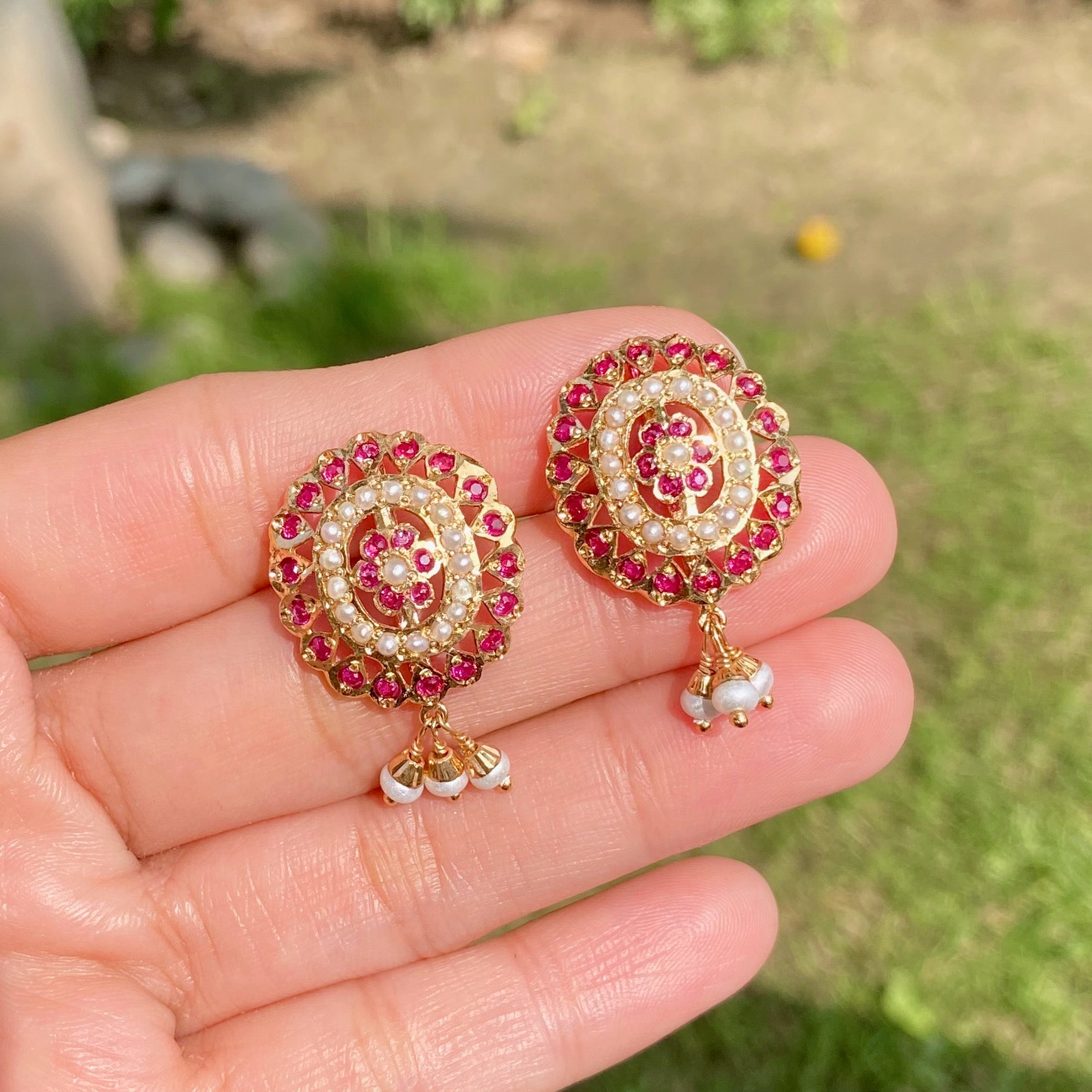 Exquisite Jadau Tops | Gold Plated on Mixed Metal Base BER 110