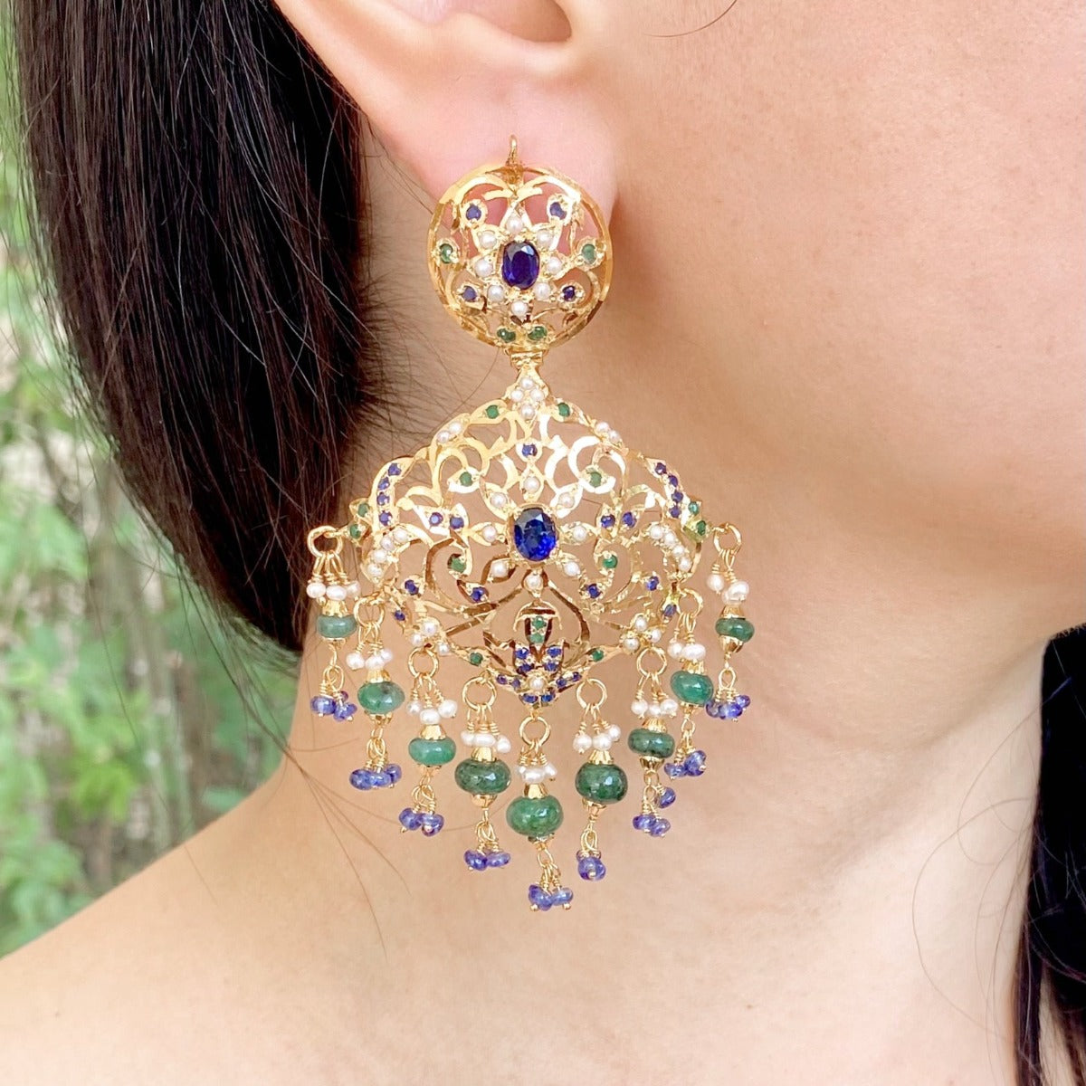 pakistani jadau earrings designs