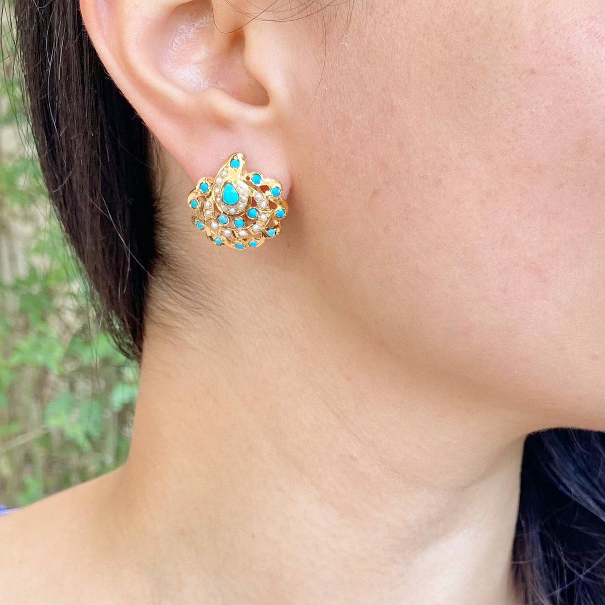 Turquoise Stud Earring Manufacturer Exporter from Jaipur India