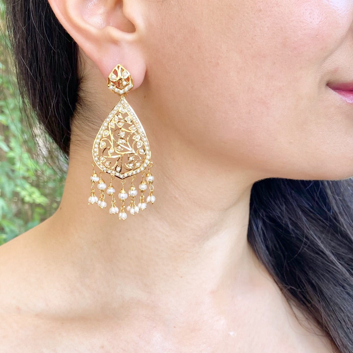 pearl earrings design for girls