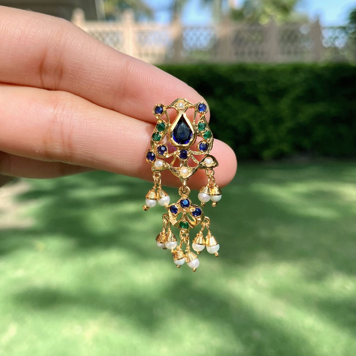 Exquisite Gold Plated Silver Earrings | Handcrafted Traditional Indian Jewelry ER 700