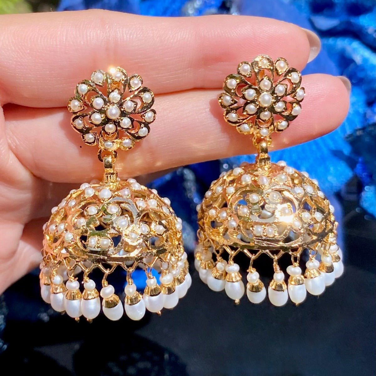 pearl jhumka earrings for girls