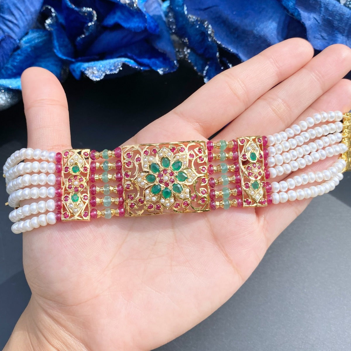 Rajasthani jadau cuff // bracelet // punachi designs ||#2019# rajasthani  jewellery || - YouTube | Diamond design, Cuff, Cuff bracelet