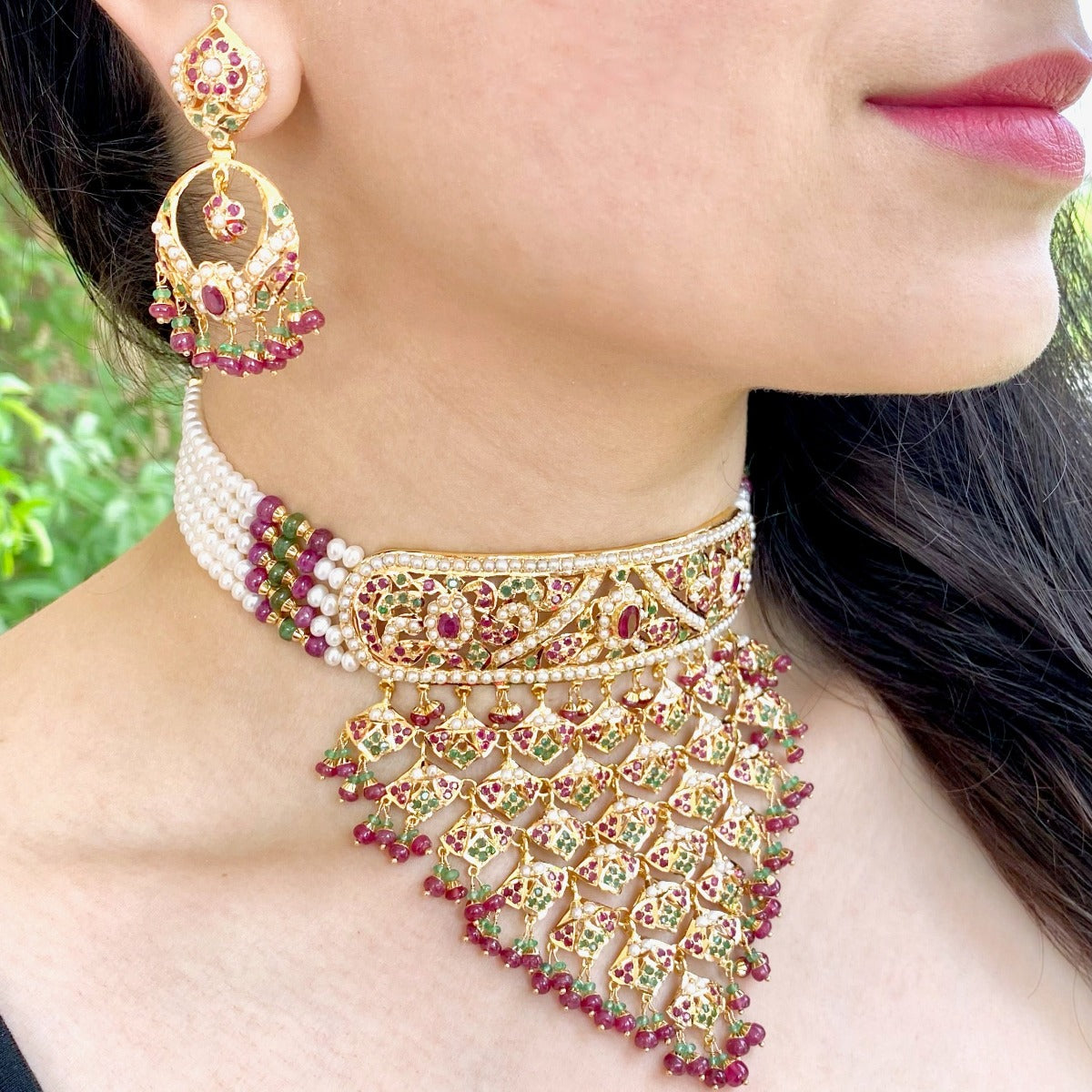 traditional rajasthani set in gold