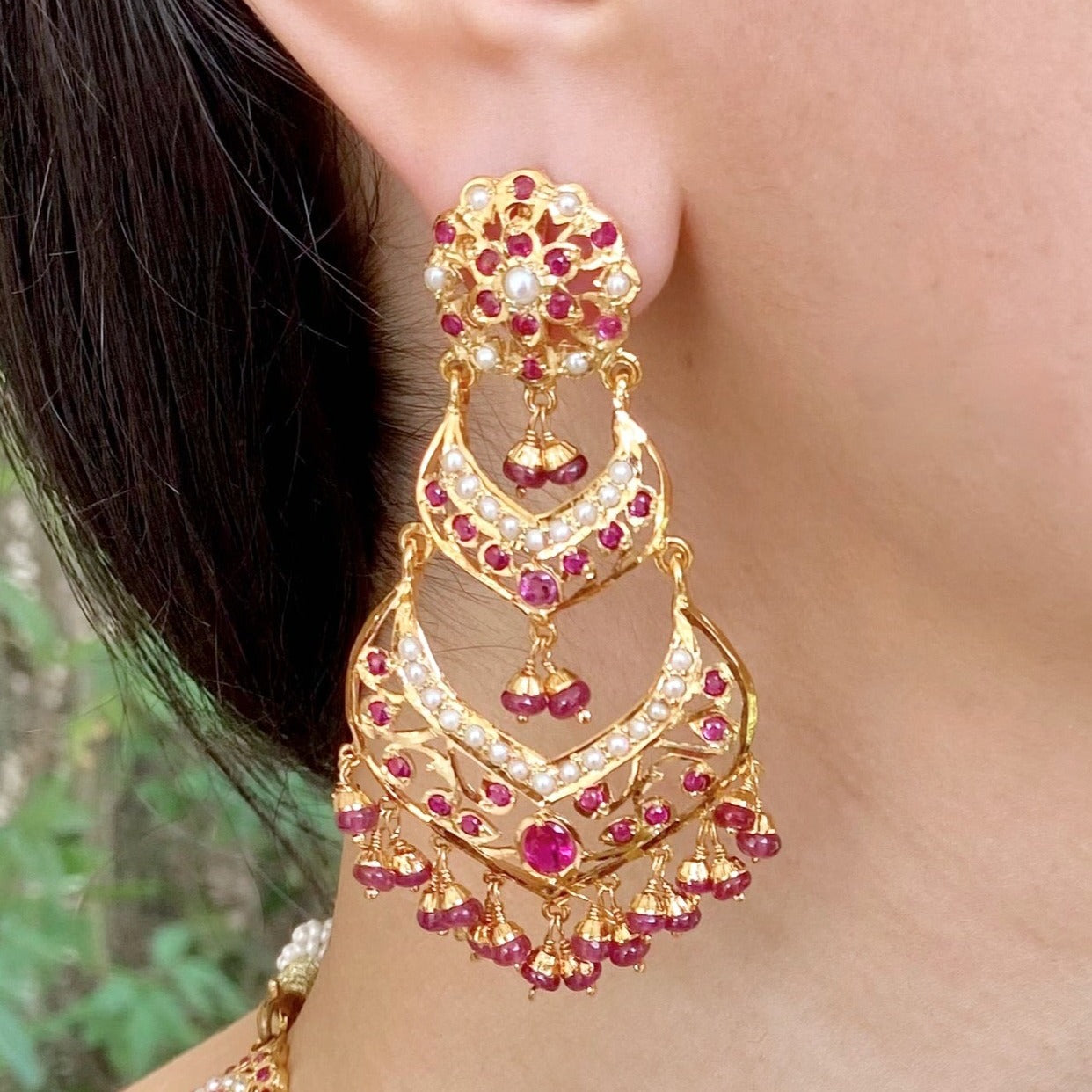 ruby earrings for women
