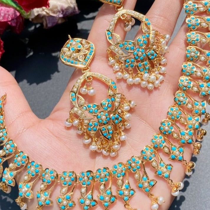 Blue Topaz Earring & Necklace Set | Power Sales