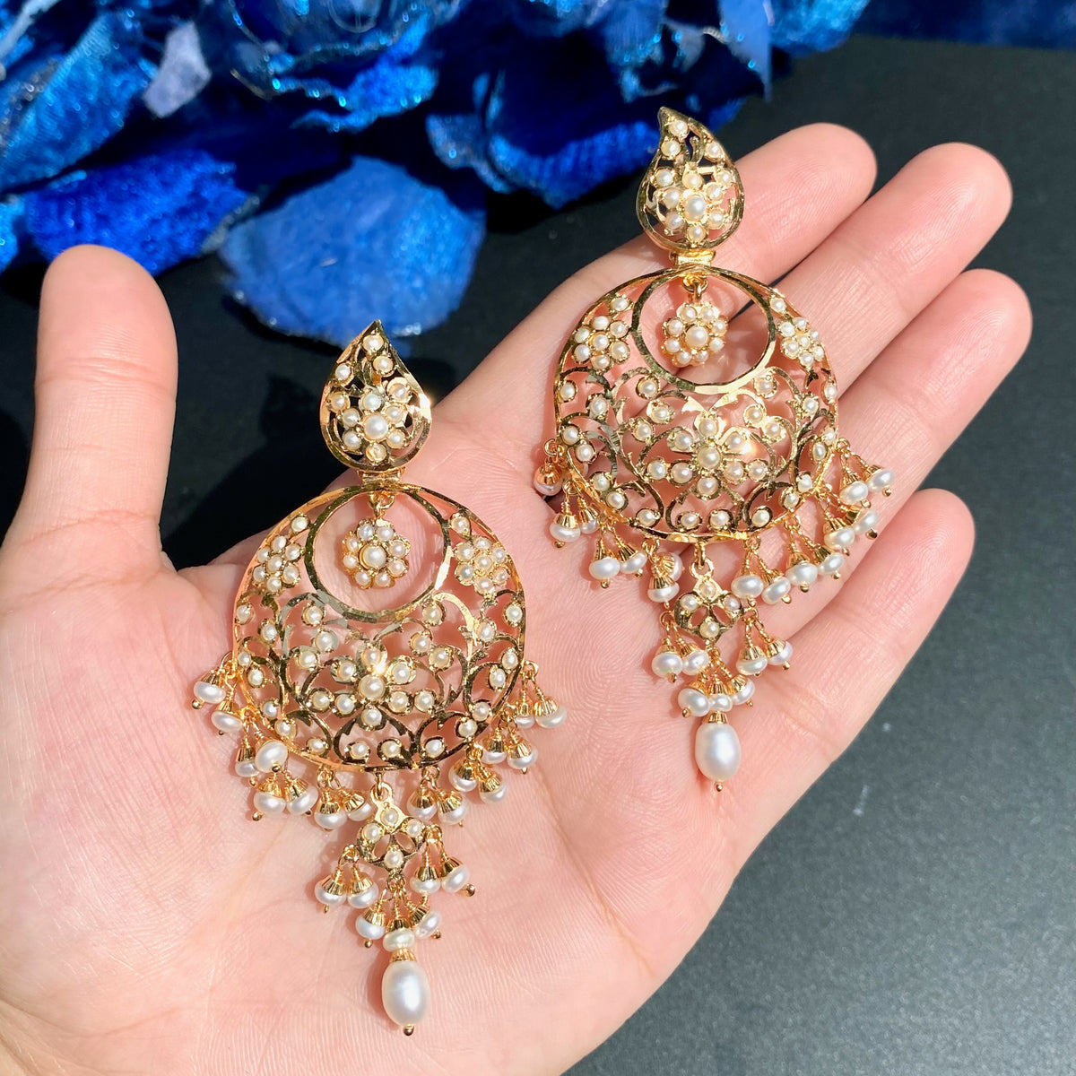 Bridal Wear Pearl Choker Set for Women | Gold Plated on Sterling Silver NS 491