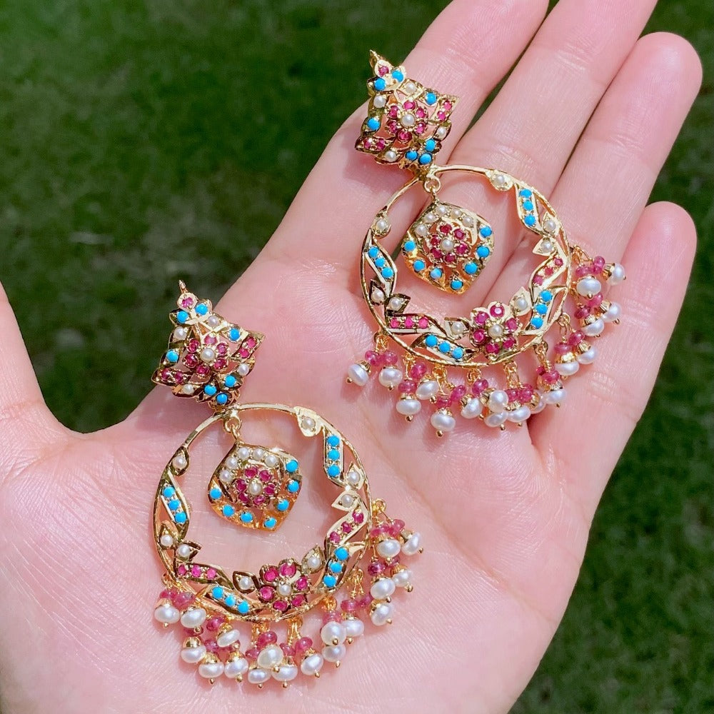 Buy Long Kundan Earrings / Meenakari Earrings /pearl Earrings/chandbali  /indian Earrings/ Pakistani Earrings /statement Earrings /big Earrings.  Online in India - Etsy