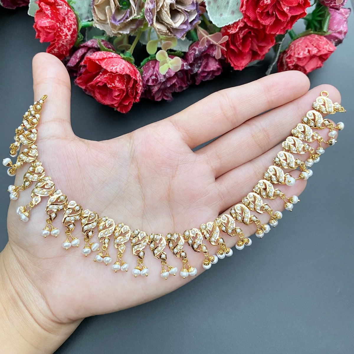 real gold pearl necklace