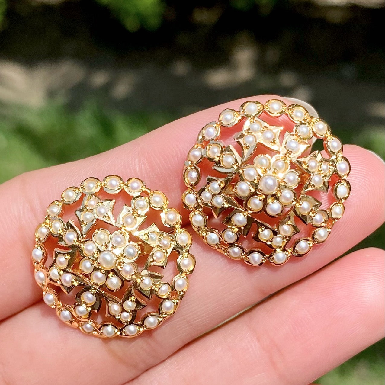 Gold Plated Pearl Studs ER 212