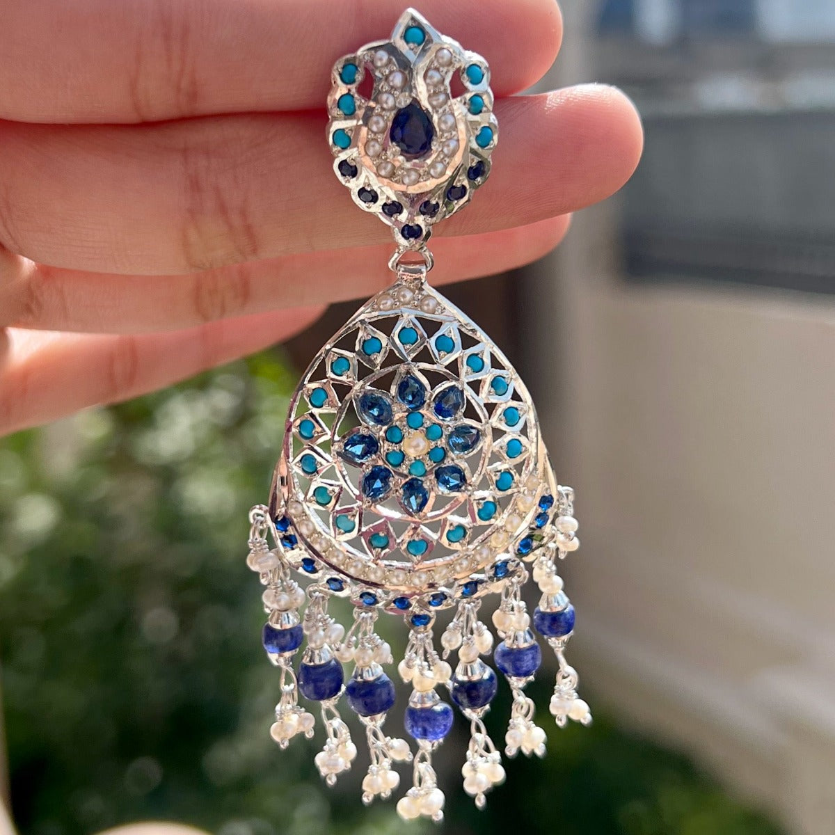 Trendy earrings for women | Chandbali earrings | Silver earrings | Pansofic  mall