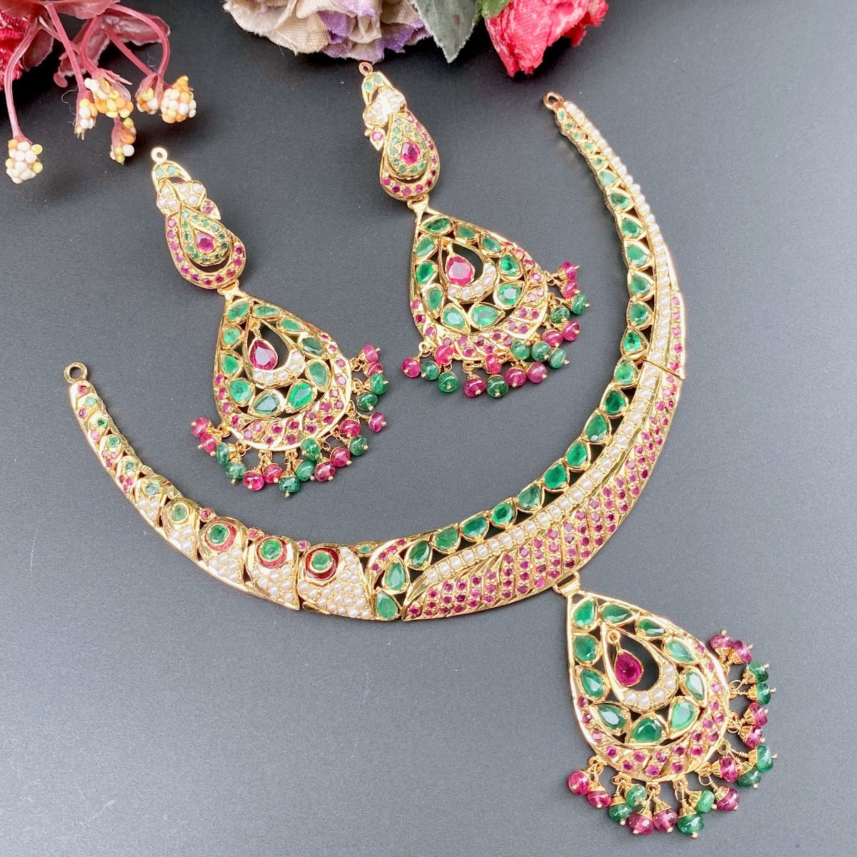 buy jadau necklace set online in delhi