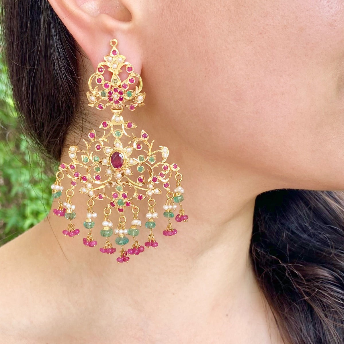 ruby earrings tanishq