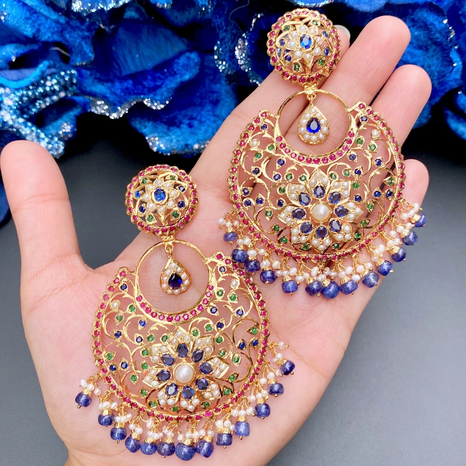 bridal chandbali earrings