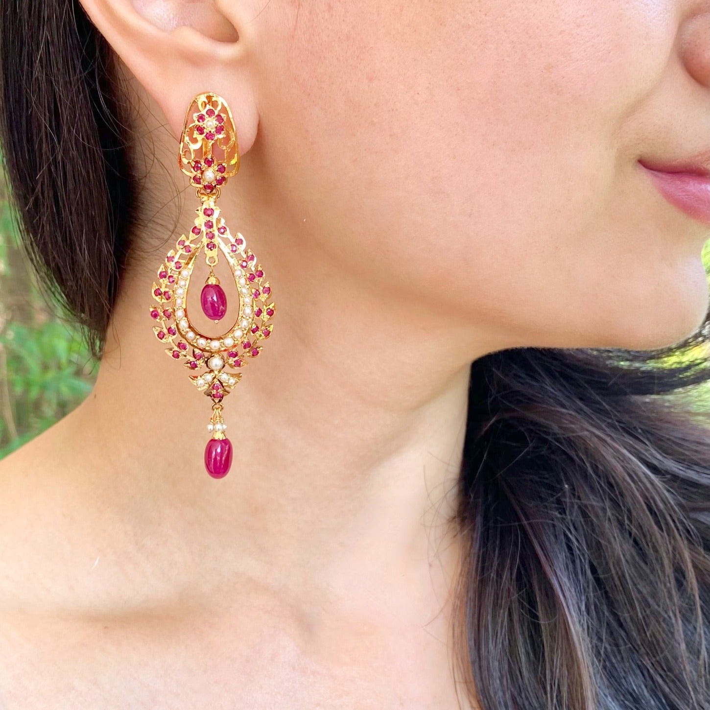 gold look alike earrings for women in silver
