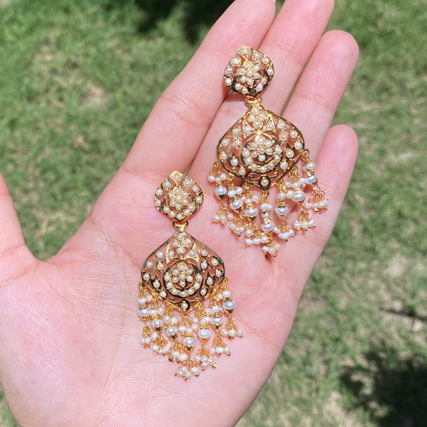 elegant pearl earrings