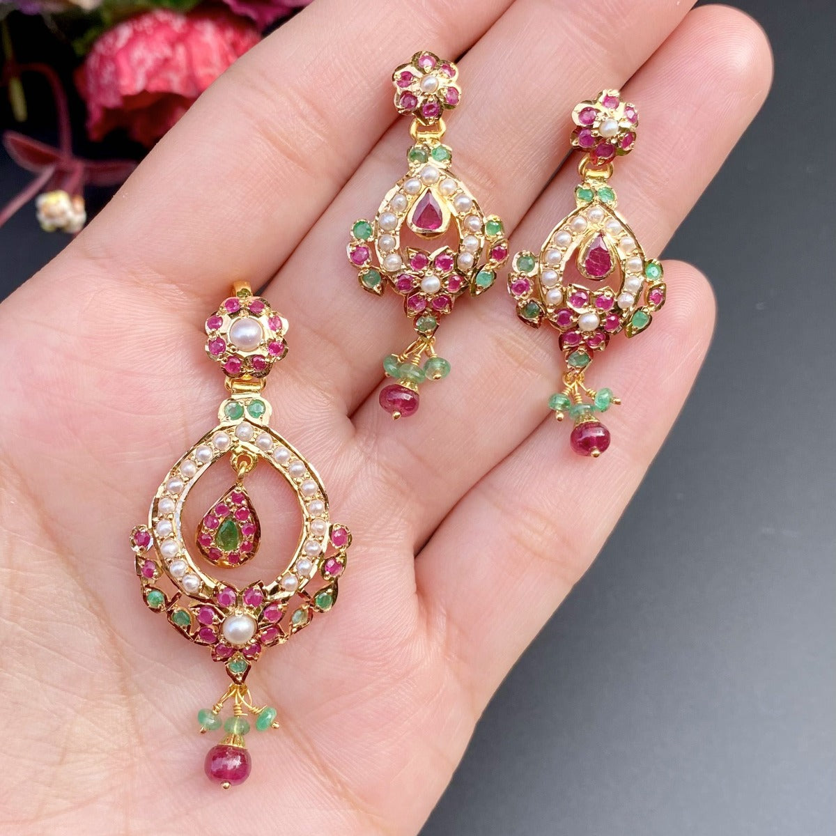 Shop Gold Pendant and Earring Sets in usa