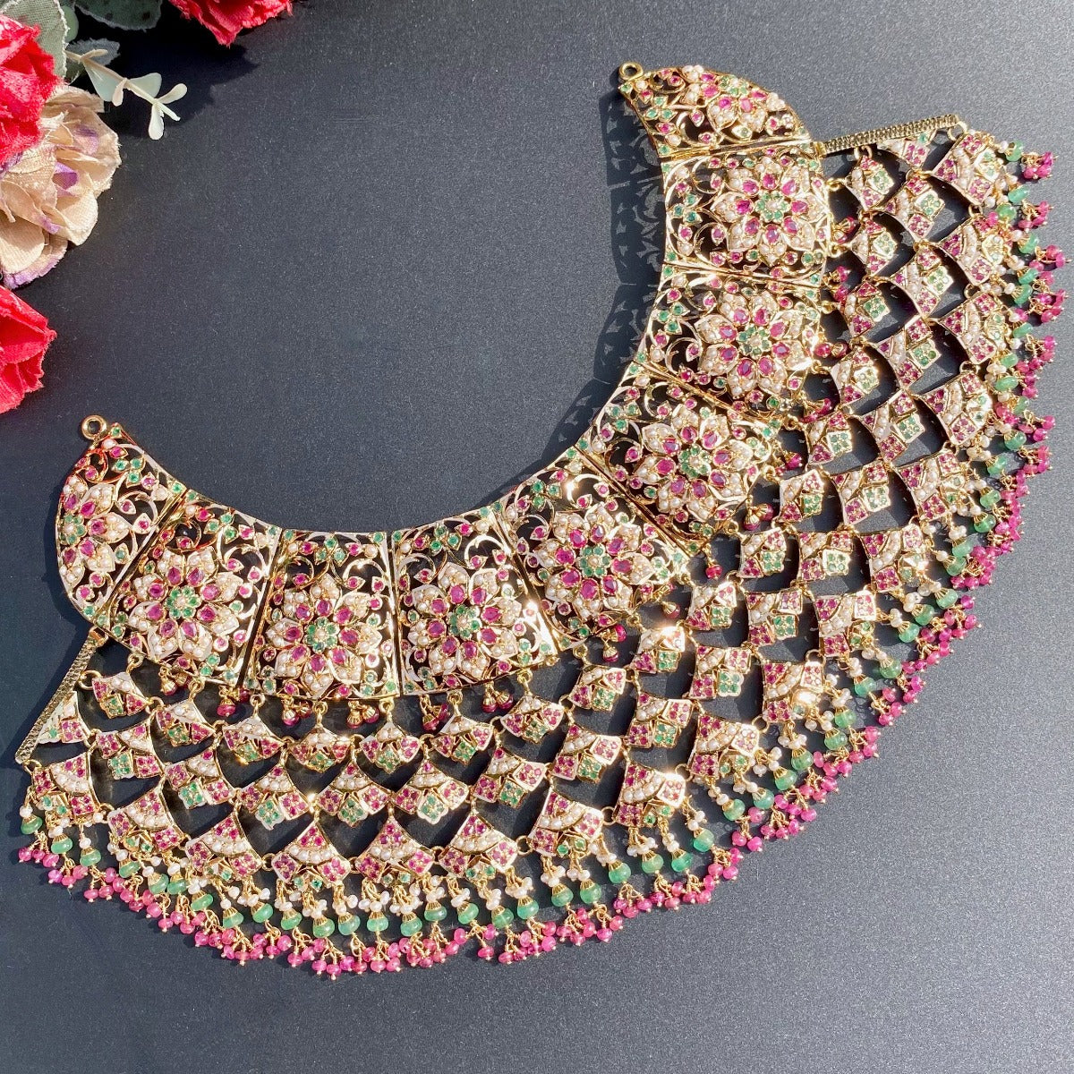 gold necklace for bride