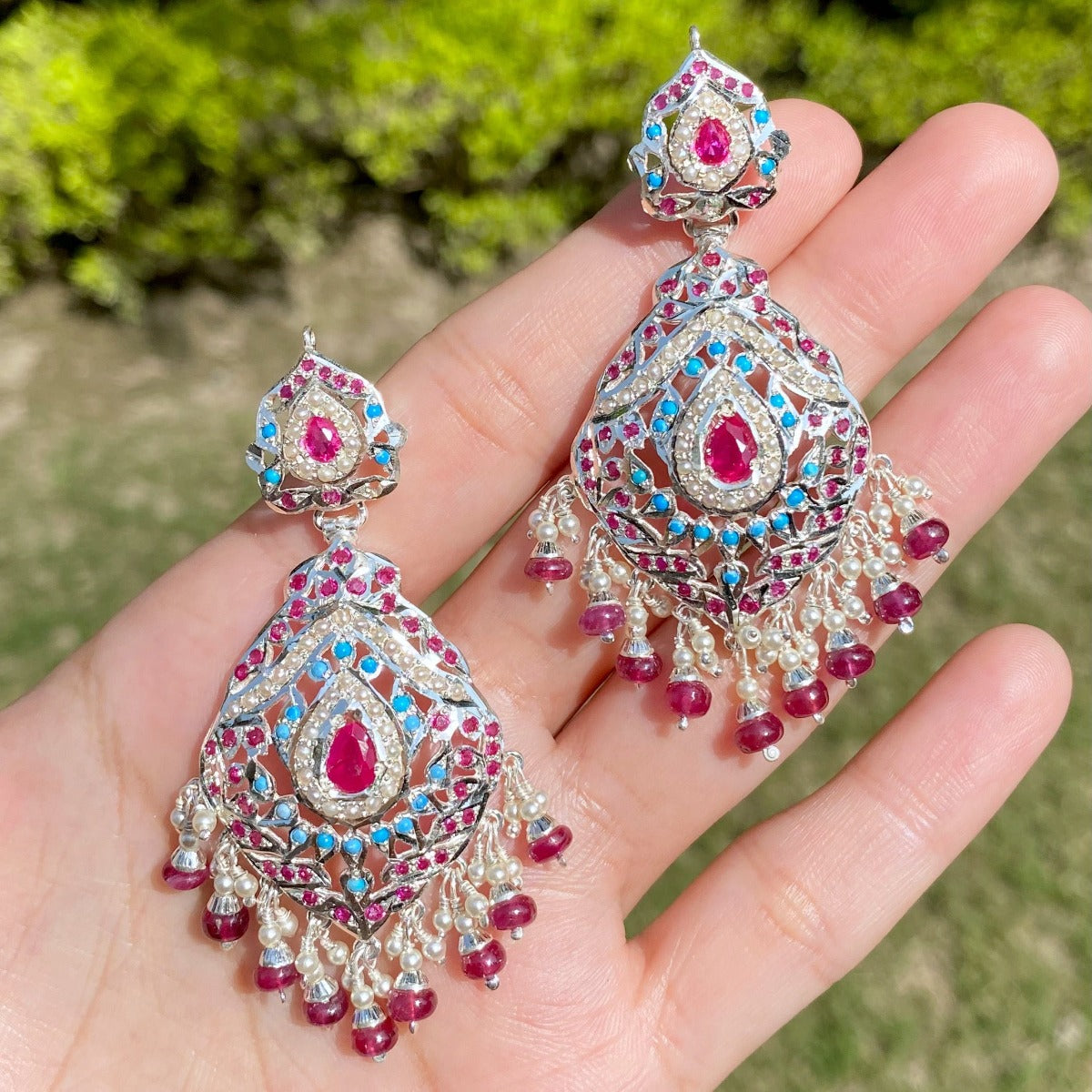 tribal silver earrings amrapali