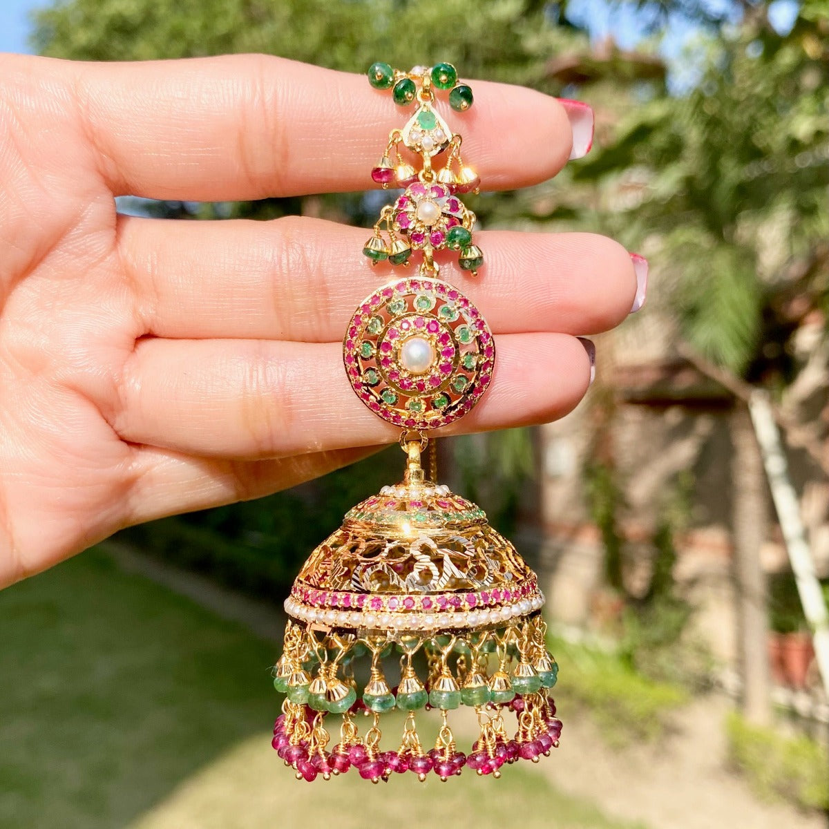 original rajasthani jhumka earrings in 22k gold