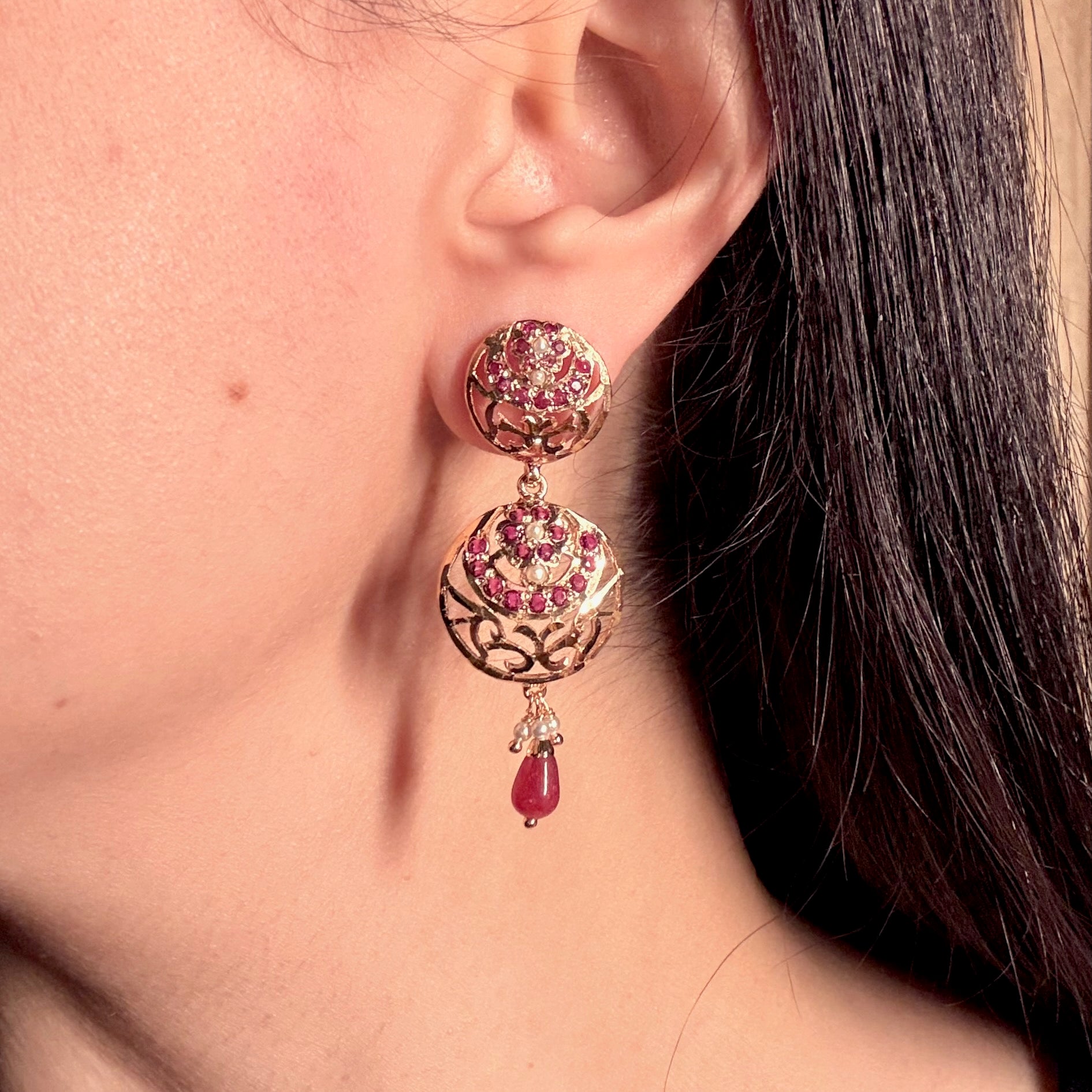 Casual Wear Jadau Earrings | Contemporary Design | BER 009