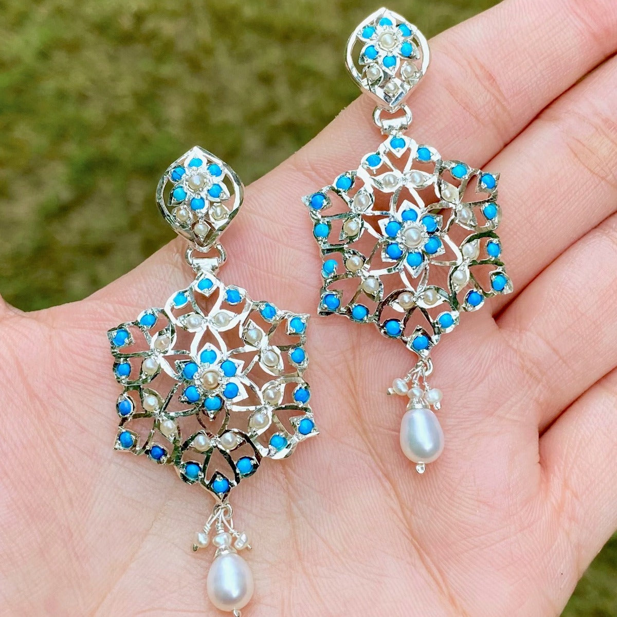 modern jadau earrings