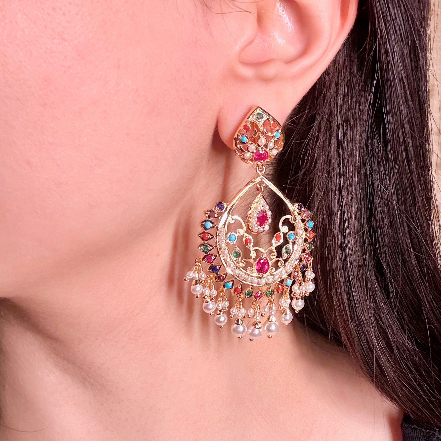 Gold Plated Stud Earrings For Women | Premium Budget Friendly Immitation Jewelry Online BER 061