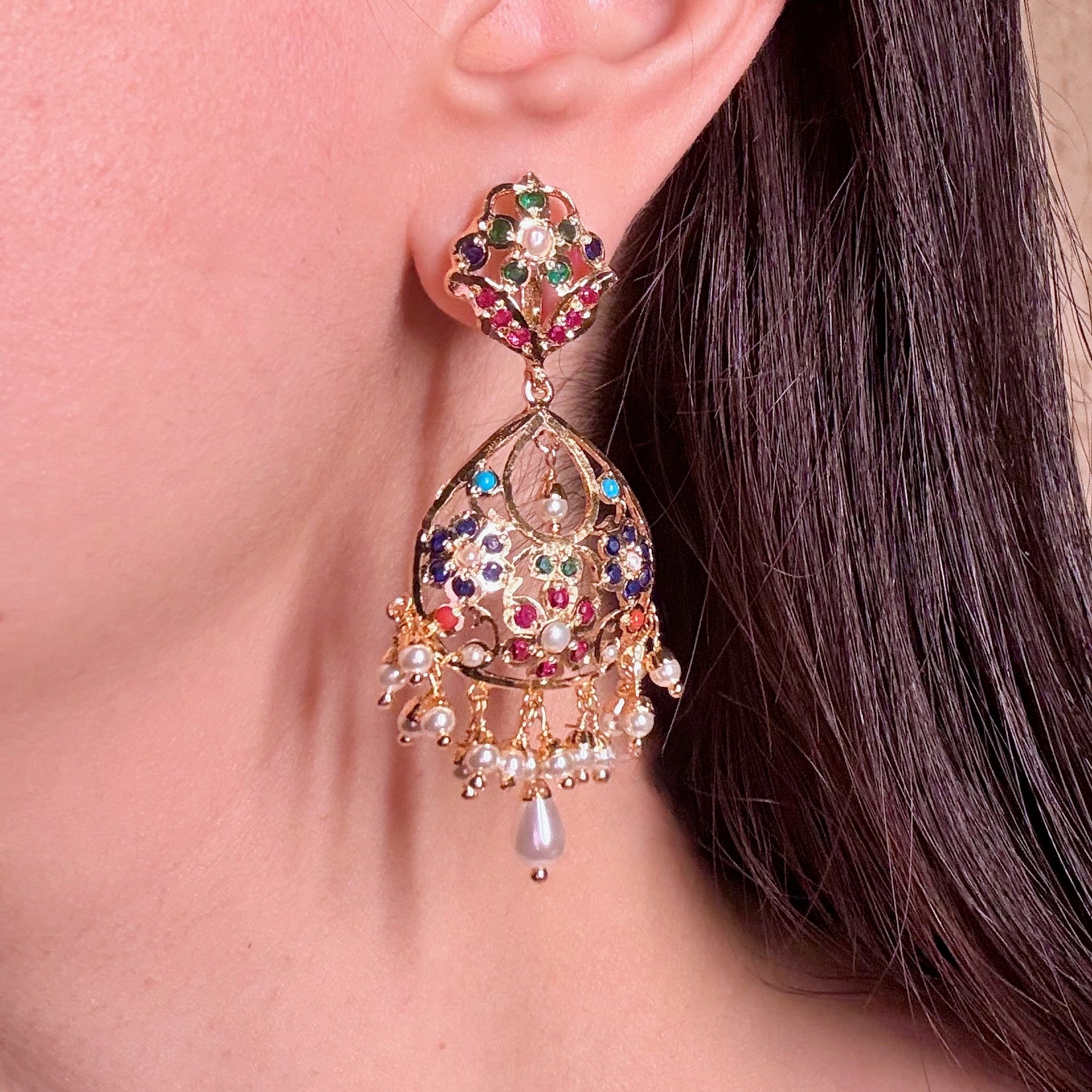 Gold Plated Chandbalis For Women BER 051
