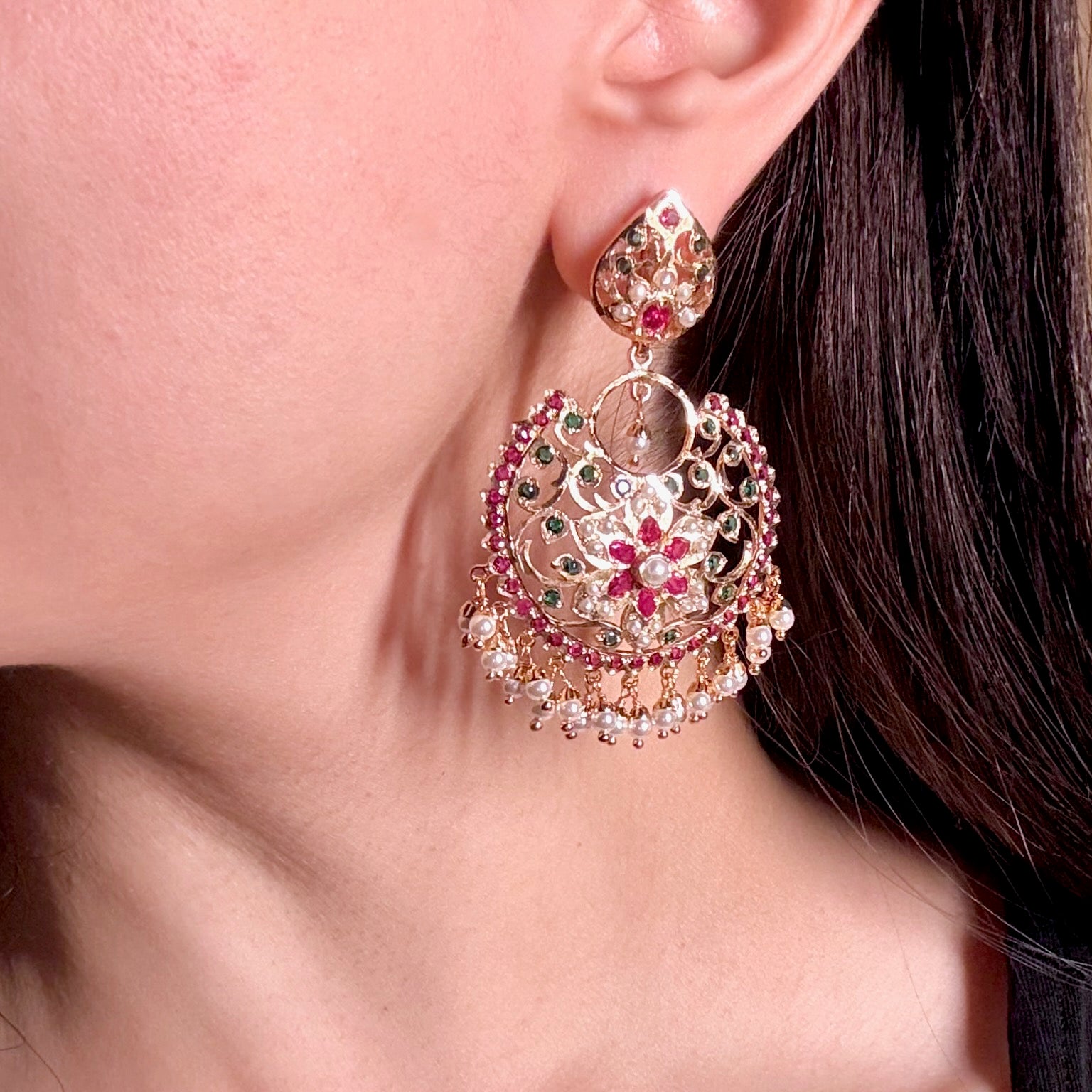 Gold Plated Chandbalis For Women BER 033