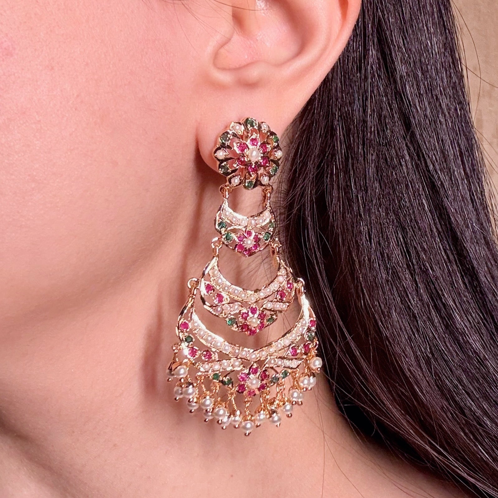 Gold Plated Earrings For Women BER 035