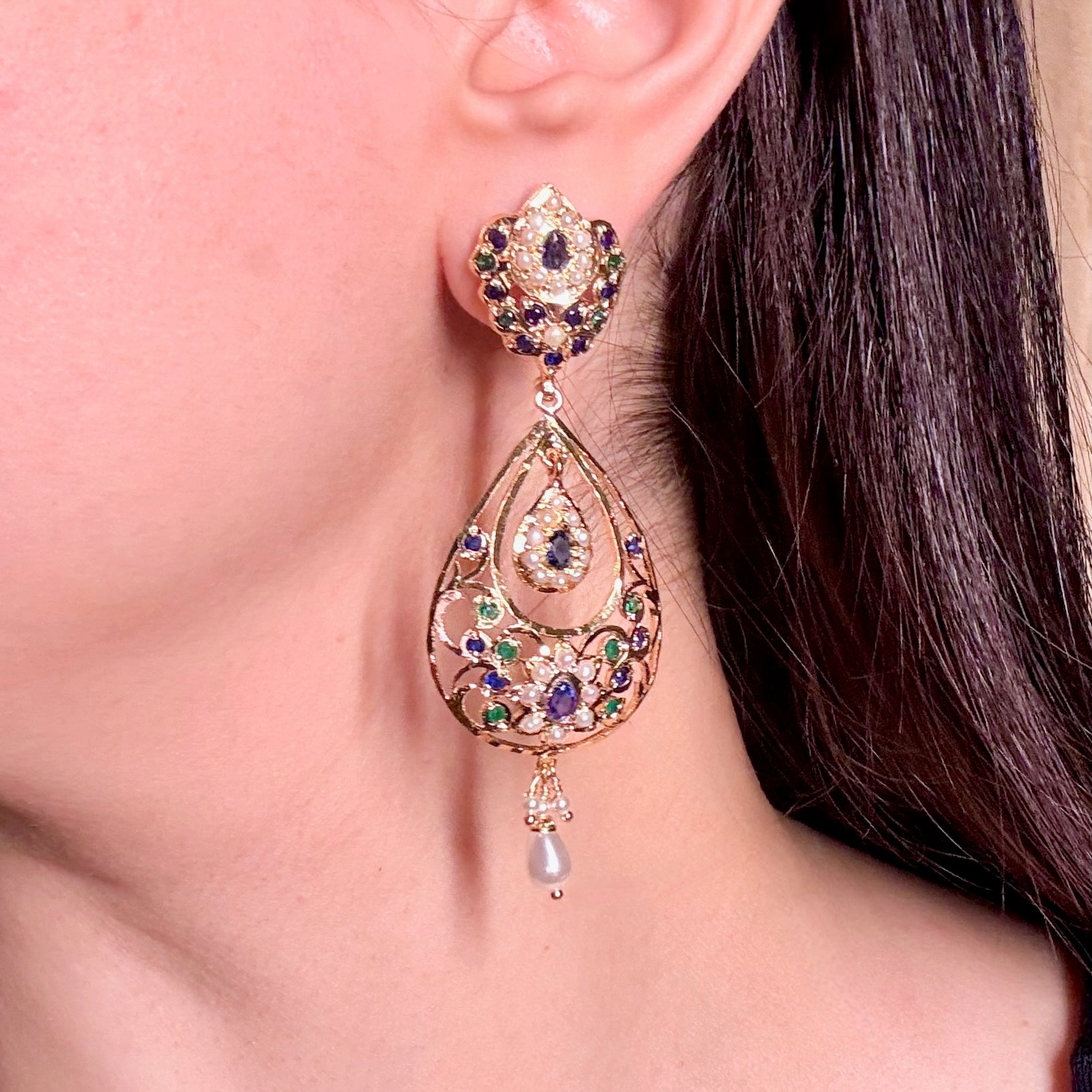 Gold Plated Chandbalis For Women BER 025