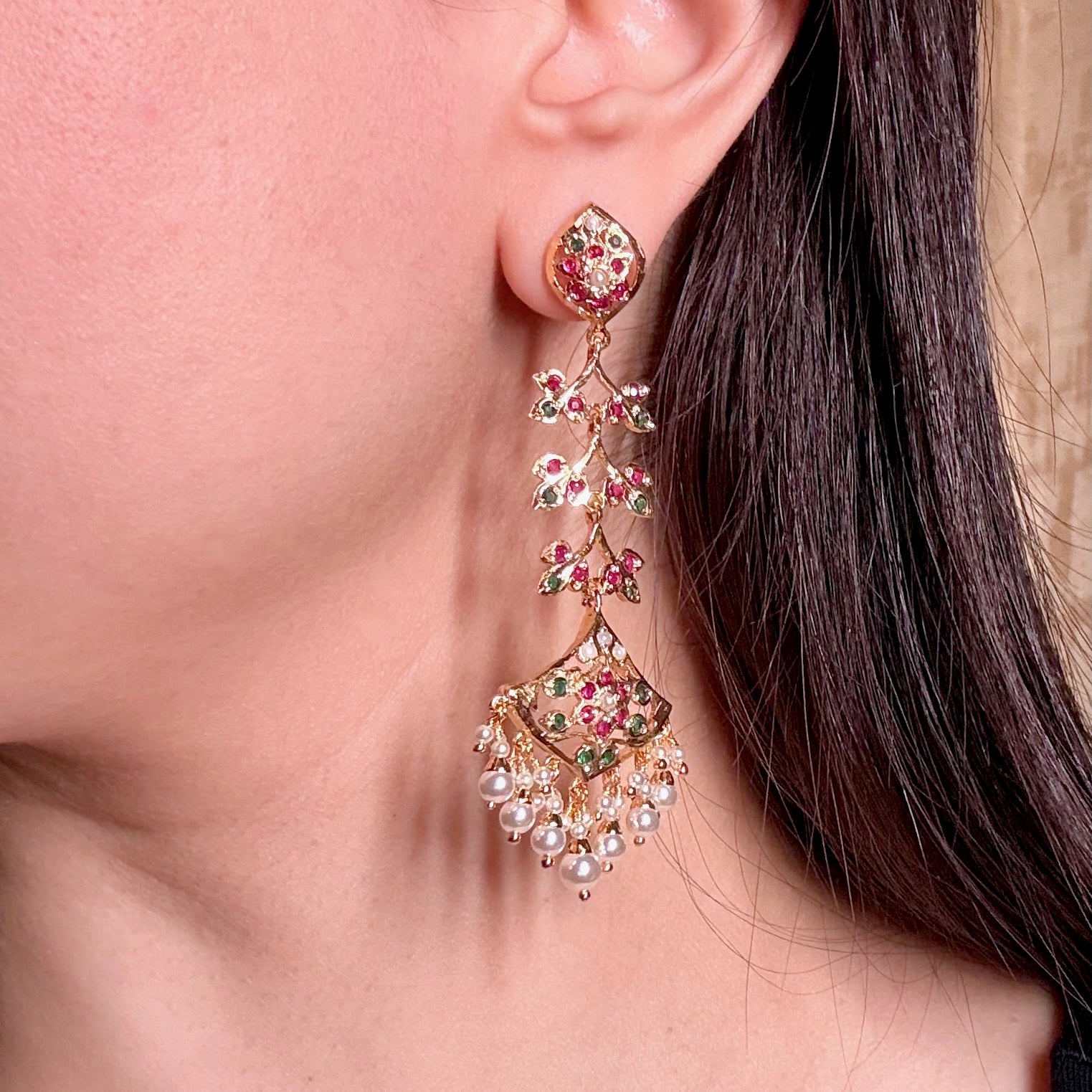 Gold Plated Earrings For Women BER 053