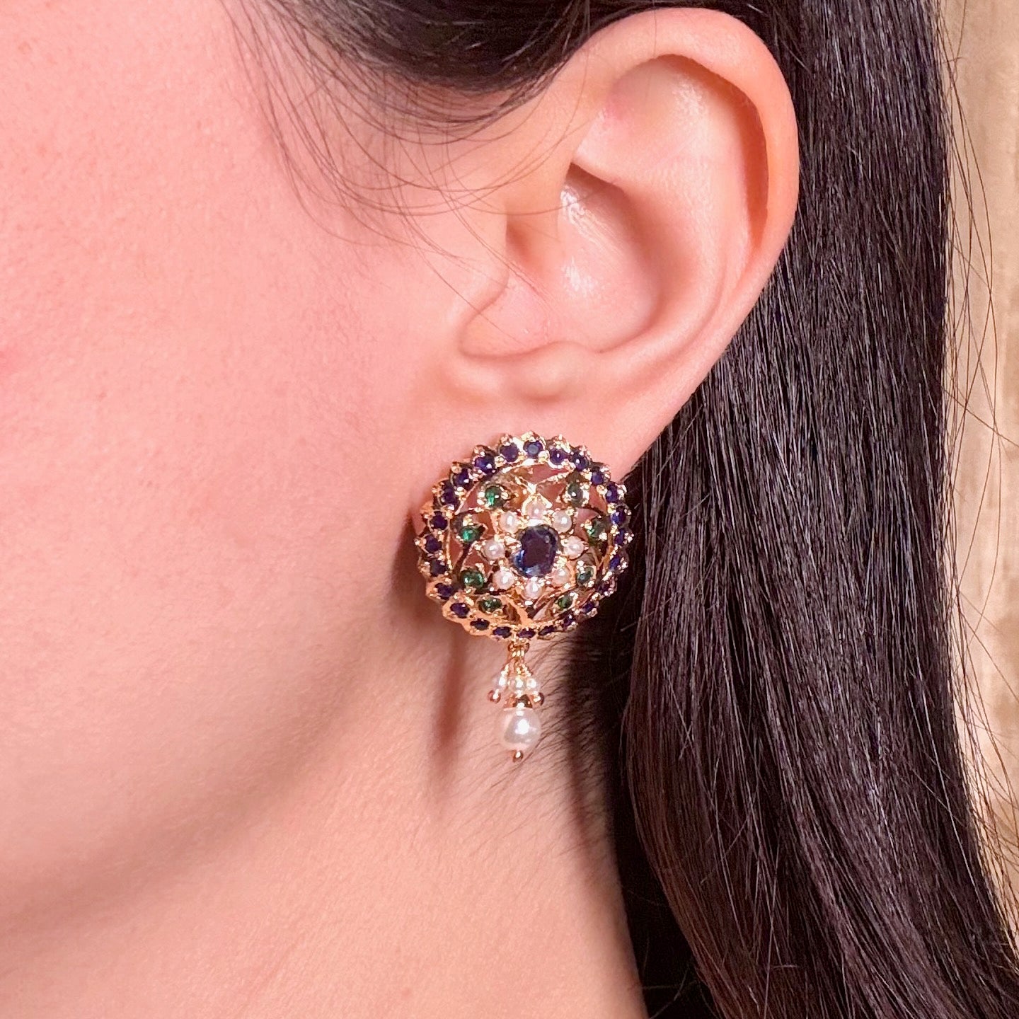 Gold Plated Stud Earrings For Women | Premium Budget Friendly Immitation Jewelry Online BER 065