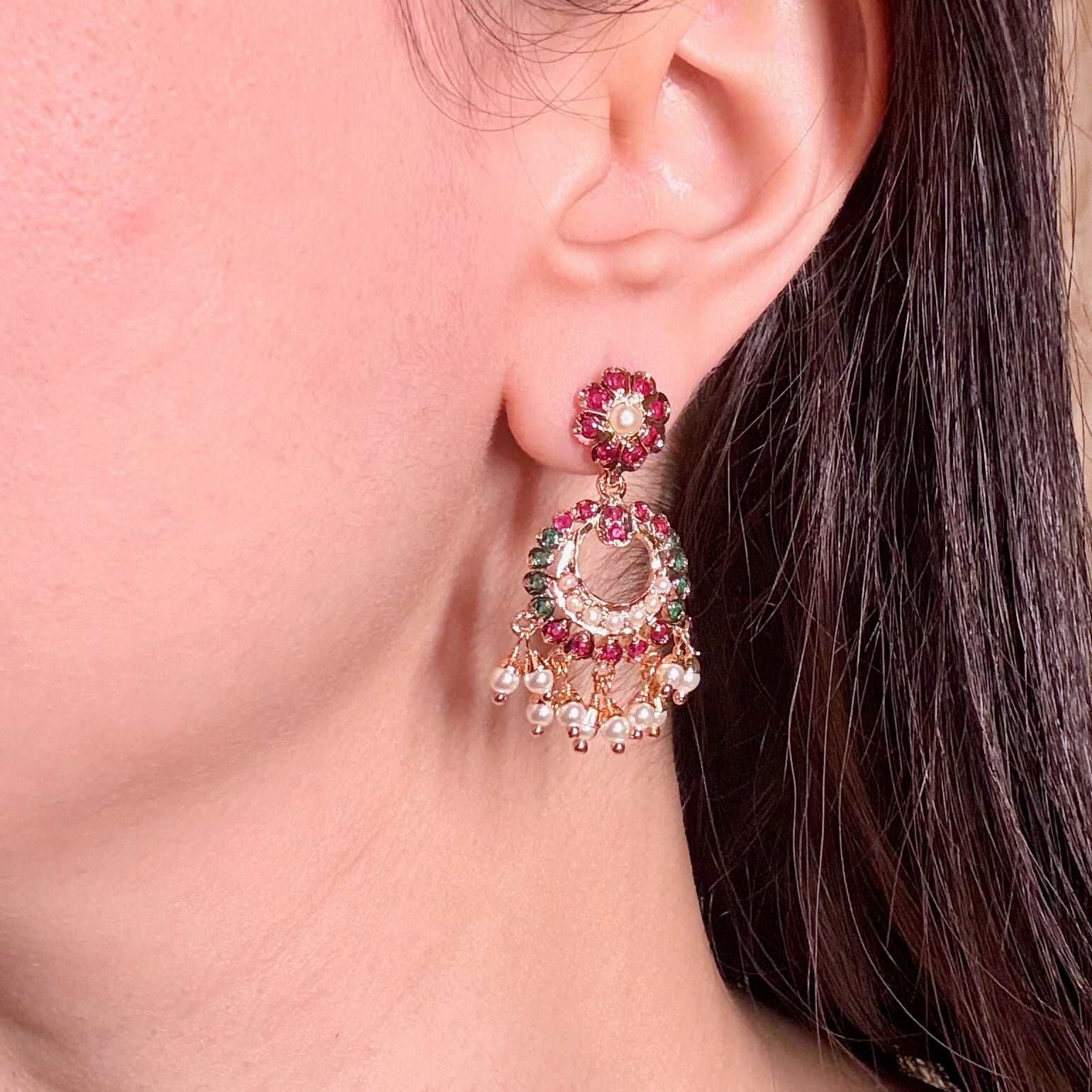 Gold Plated Chandbalis For Women BER 044