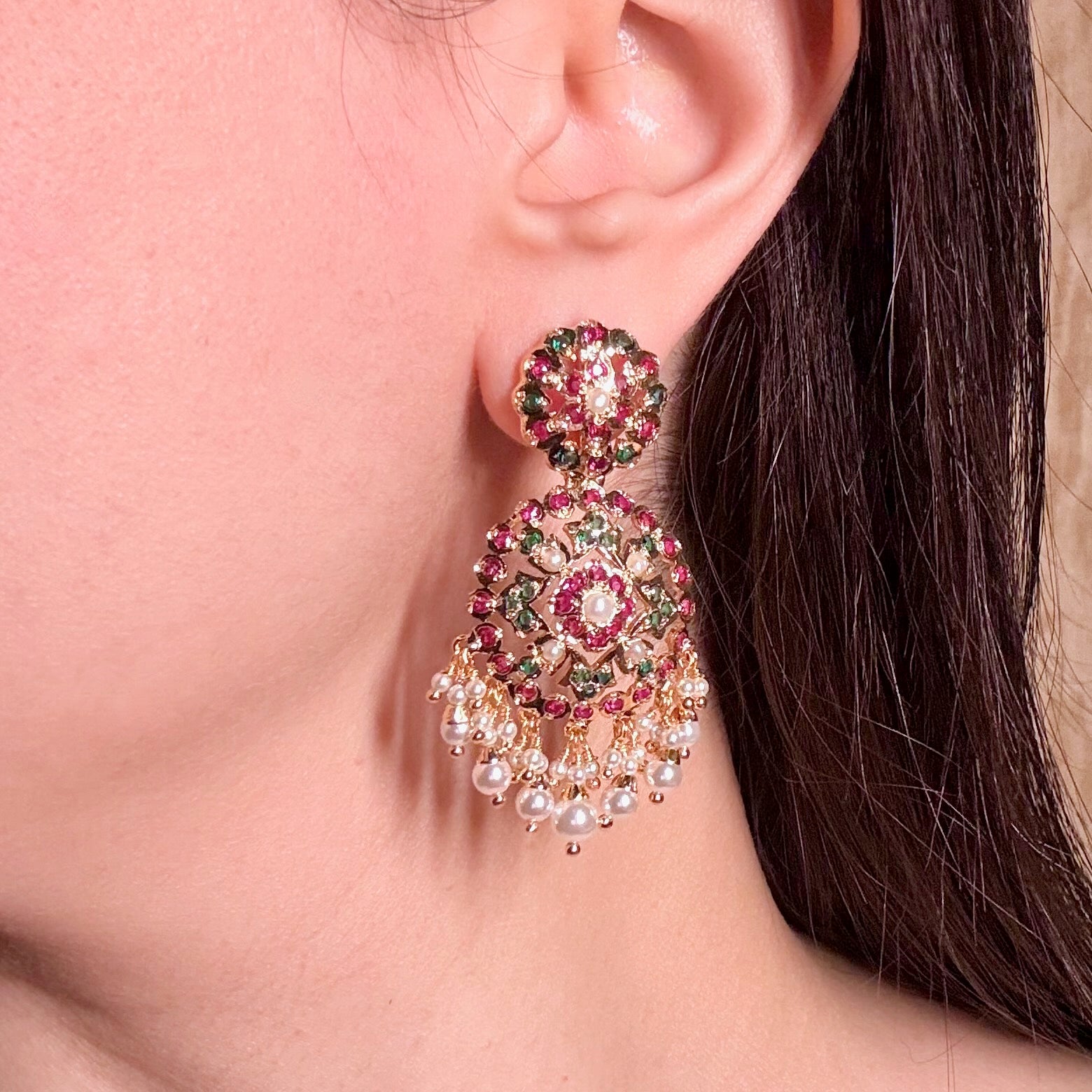 Gold Plated Earrings For Women BER 054